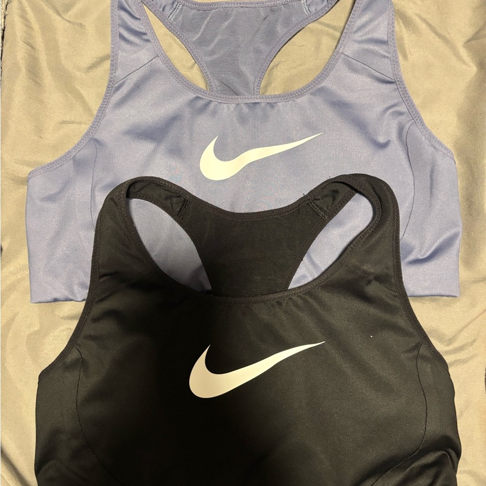 Nike Black and Blue Sports Bras Intimates